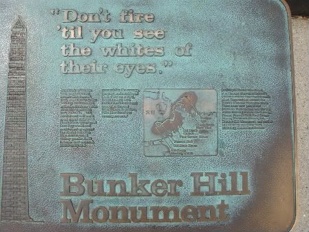 Bunker Hill Monument Plaque