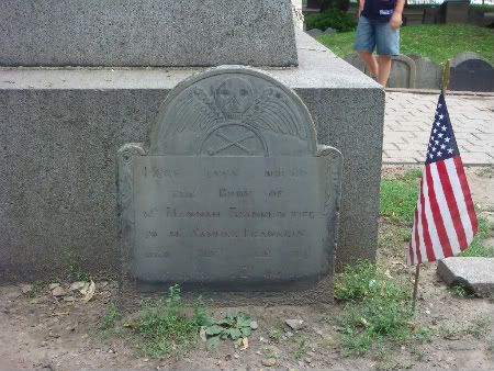 Franklin's Wife's Tombstone