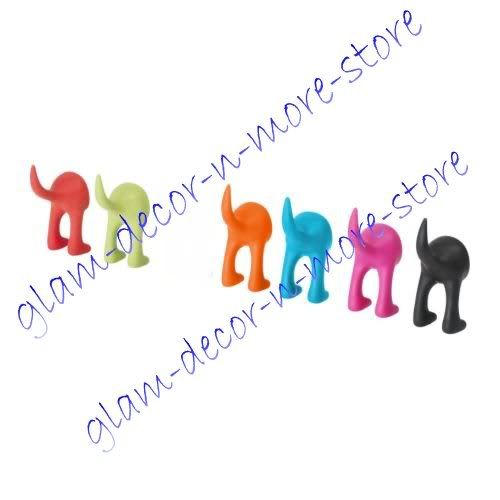 1 IKEA Dog Tail Leash Holder Hook NEW Multi Colors CUTE