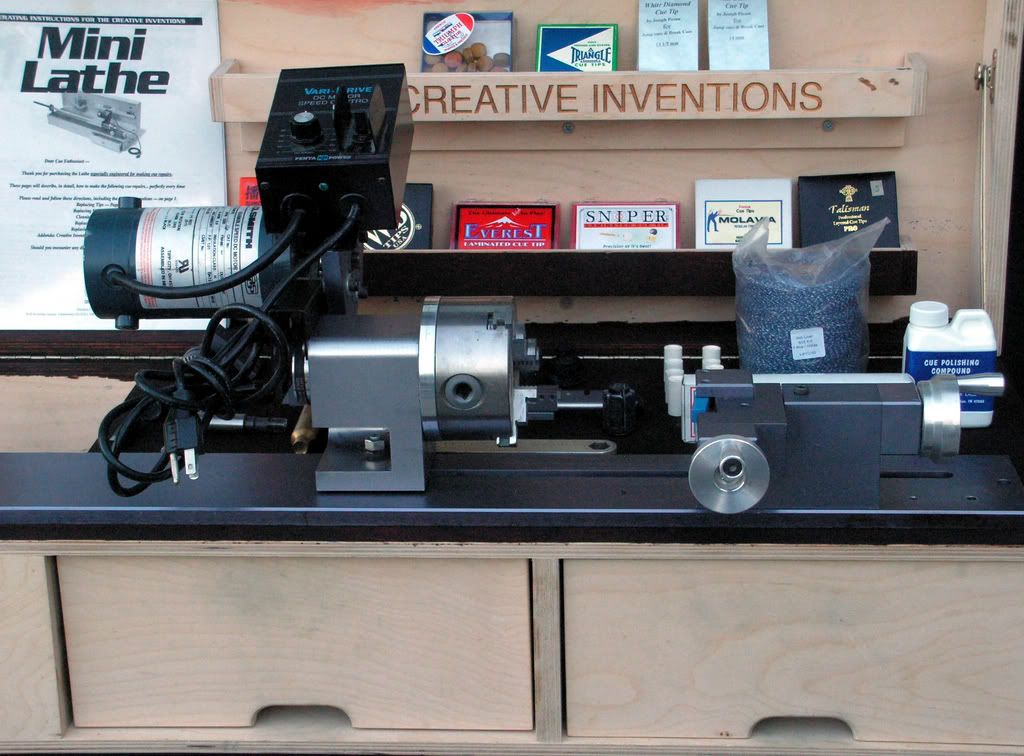 Fs: Porper Mini-q Travel Lathe Plus Lots Of Extras - AzBilliards.com