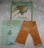 "Octopus" Preemie/Newborn Embellished Prefold & Interlock Longies Set  *ADDED FREE HAT*