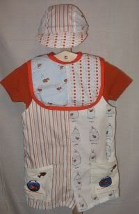 ~RELIST~ * Baby Goldfish* Baby Boy Bib Overalls, Shirt, Hat, Bib Toy Set,12-18 month 86 Euro AUCTION