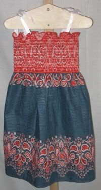 Bandana Shirred Top Dress/Halter Top 7 Day Auction