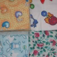 Semi-Custom 8"x8" Cloth Wipes NEUTRAL Flannel Velour Sherpa Knit Terry Minkee 1 or 2 Layer