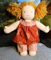 Dress set in Prairie Rose print for 15"-18" doll
