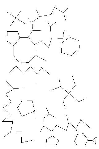 branched and cyclic hydrocarbons