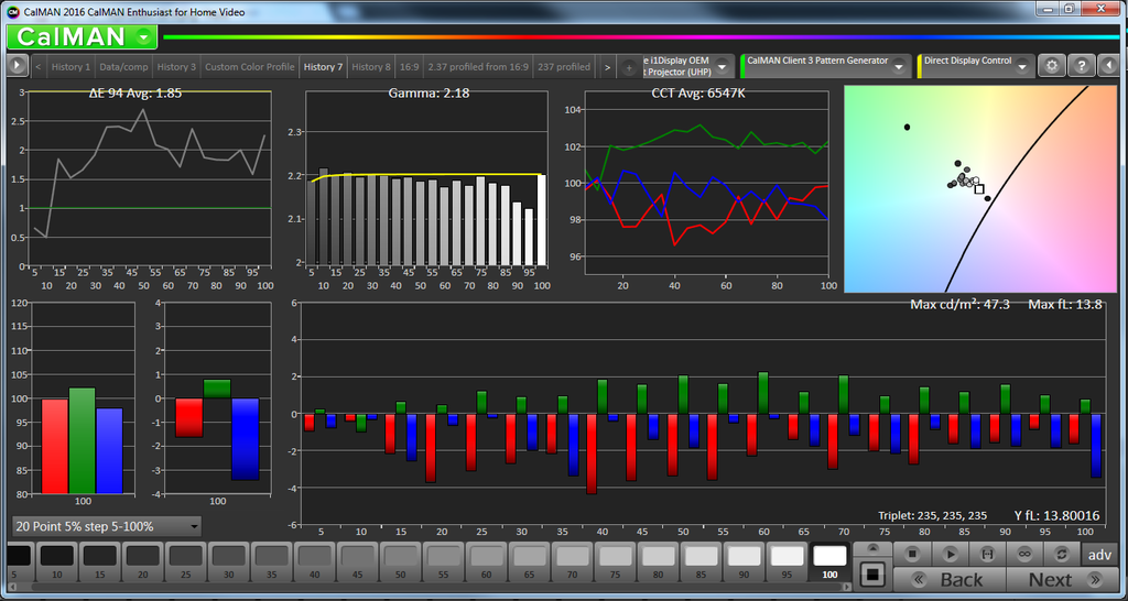 JVC Calibration Software V6 For 2015 Models (X9000,X7000,X5000,RS400,RS500,RS600) Page 84