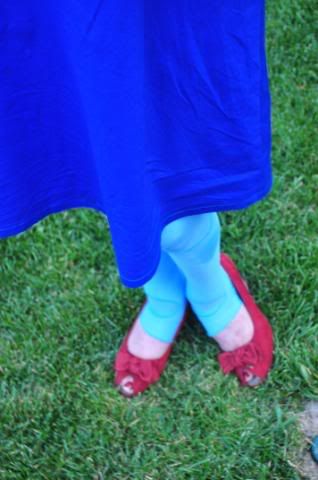 and Lindsay wore a bright blue skirt and my dad wore the top part of his tux