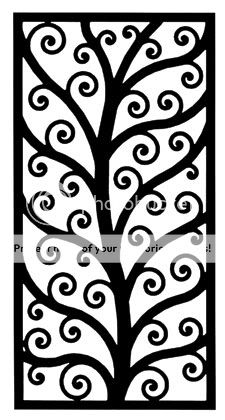 TREE OF LIFE Wrought Iron Scroll WALL GRILLE Panel  