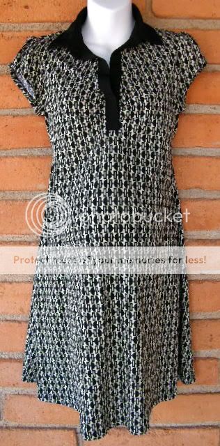 Green & Black Spring Summer Maternity Dress Geometric Print Medium 8 