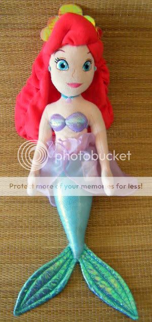 Soft Fabric Plush Ariel Little Mermaid Doll 18"