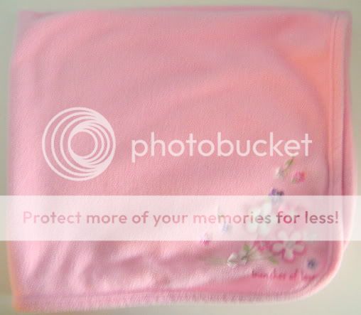 Carters Bunches of Love Pink Fleece Baby Blanket 1 Year